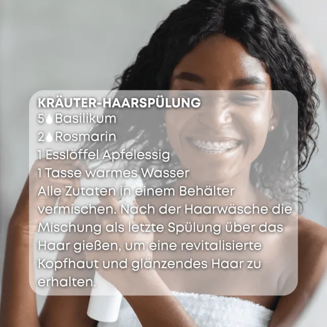 Bio basilikum Ätherisches Öl rezept