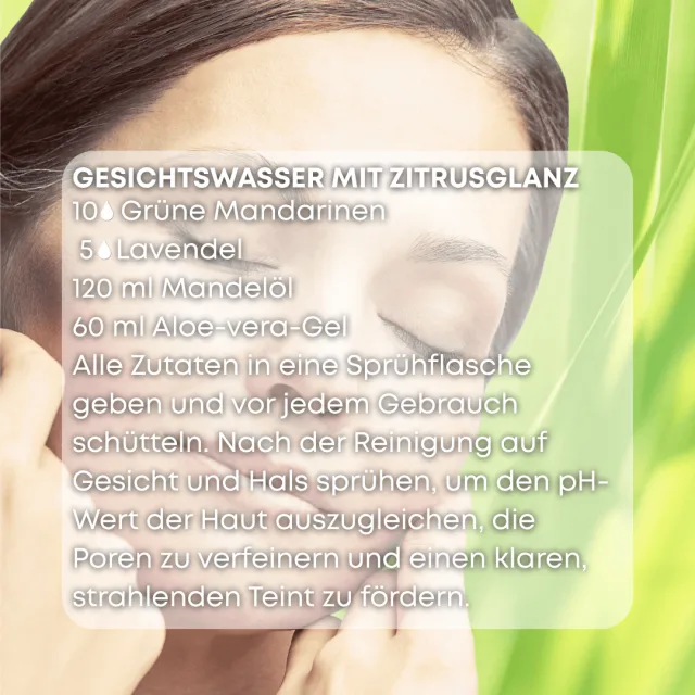 Bio grune mandarinen Ätherisches Öl rezept 2