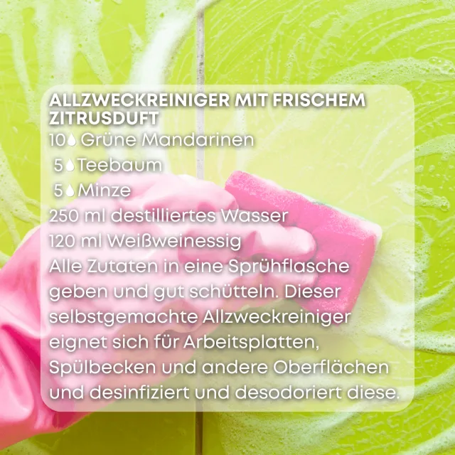Bio grune mandarinen Ätherisches Öl rezept