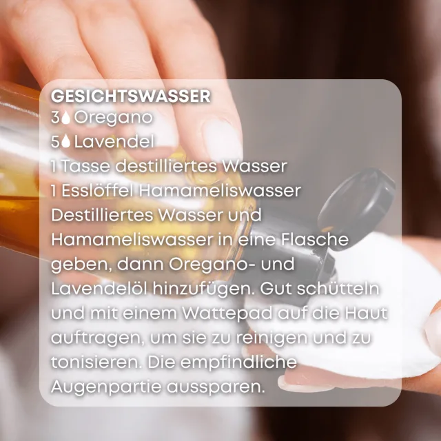 Bio oregano Ätherisches Öl rezept