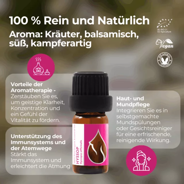 Bio Ysop Ätherisches Öl
